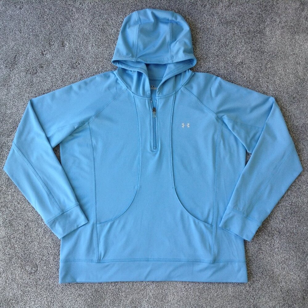 ⭐UNDER ARMOUR LONG SLEEVE HOODED SHIRT In Blue, size XL⭐
